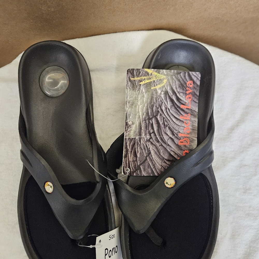 O ' o Black Lava Sandals Women Size 8 - Picture 8 of 16